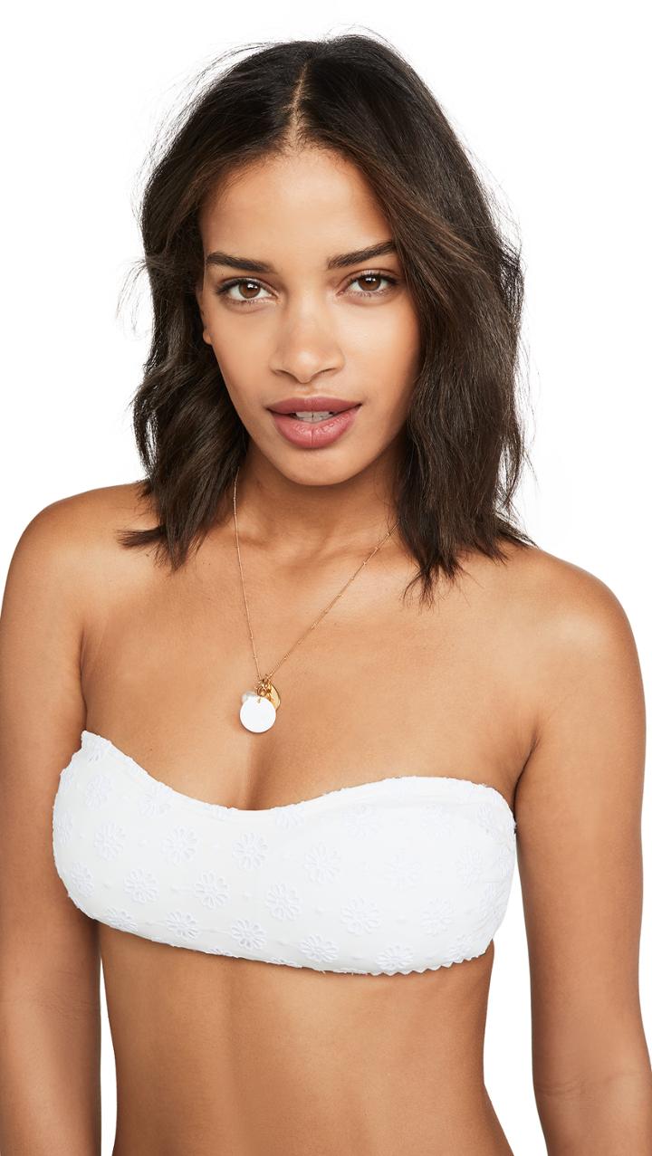 Kate Spade New York Eyelet Bandeau Bikini Top