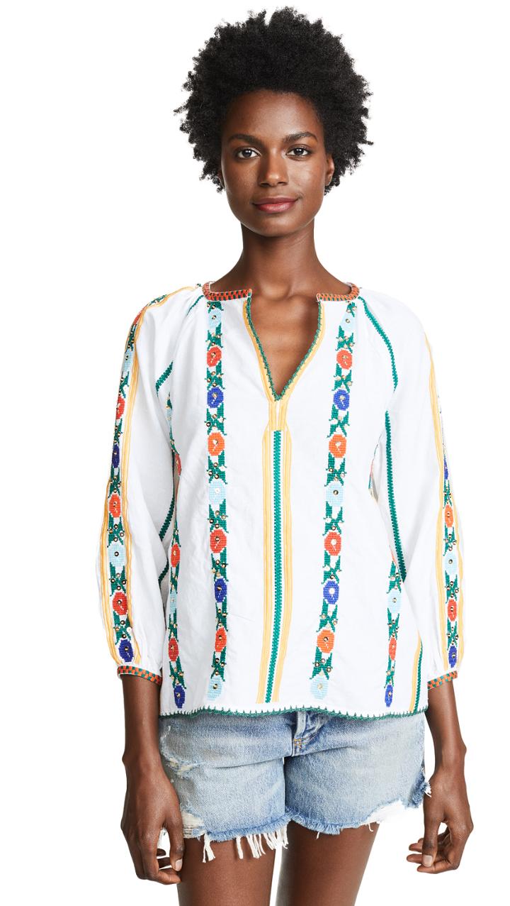 Love Sam Jillian Embroidered Blouse