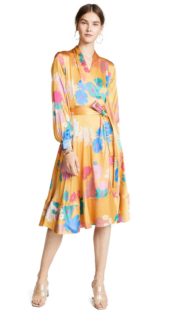 Stine Goya Reflections Silk Wrap Dress