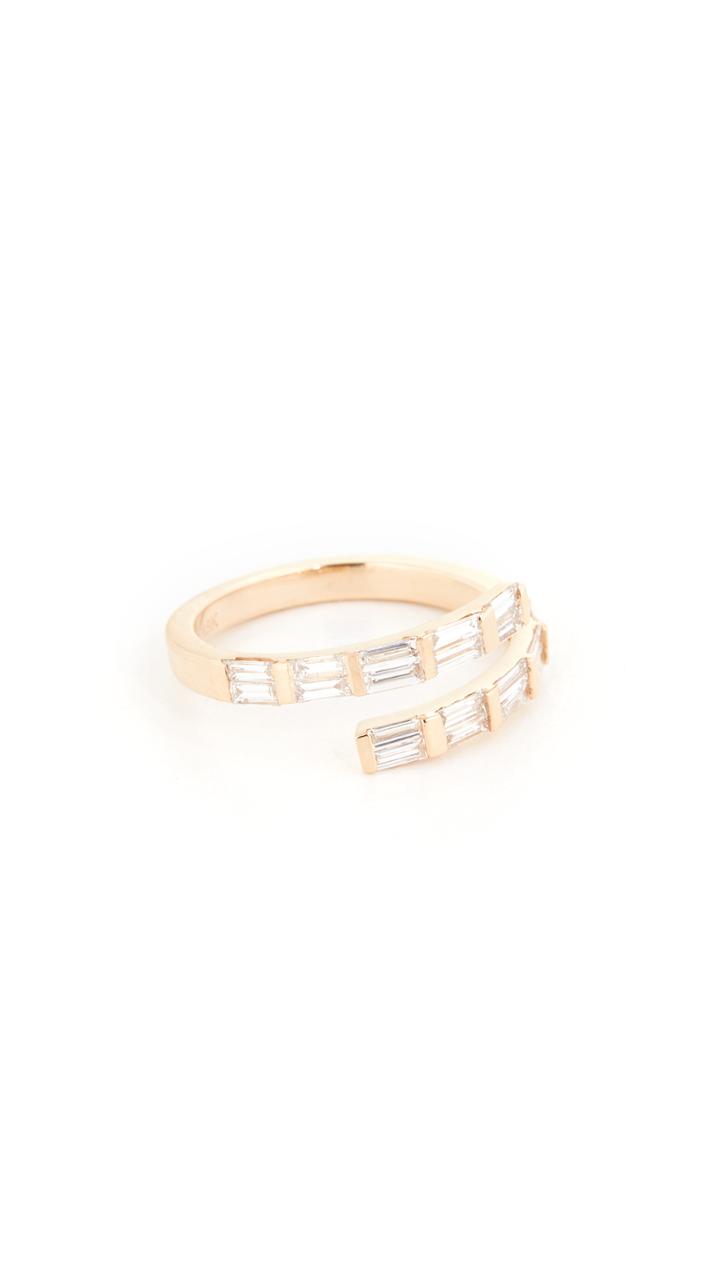 Shay Dual Spiral Baguette Ring
