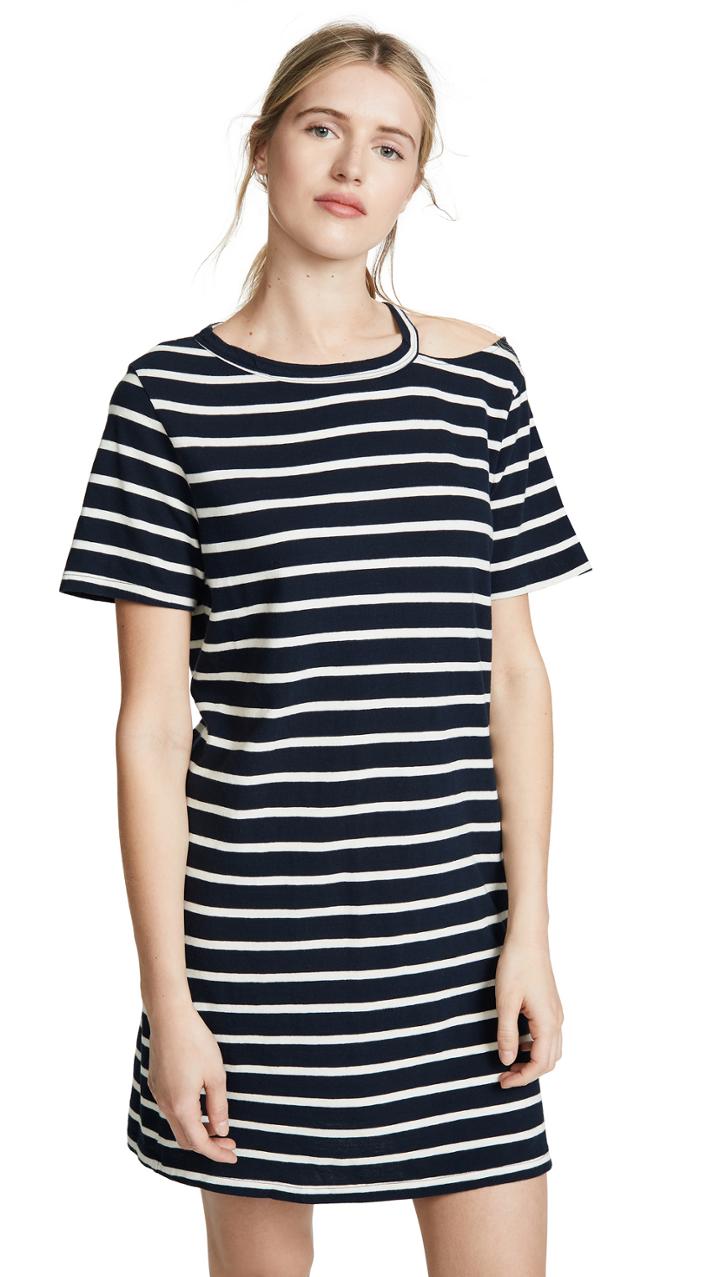Monrow Stripe Tee Dress