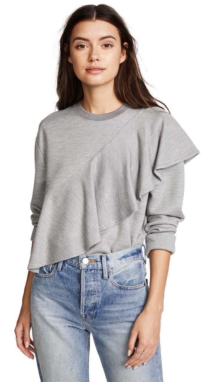 Diane Von Furstenberg Ruffle Front Pullover