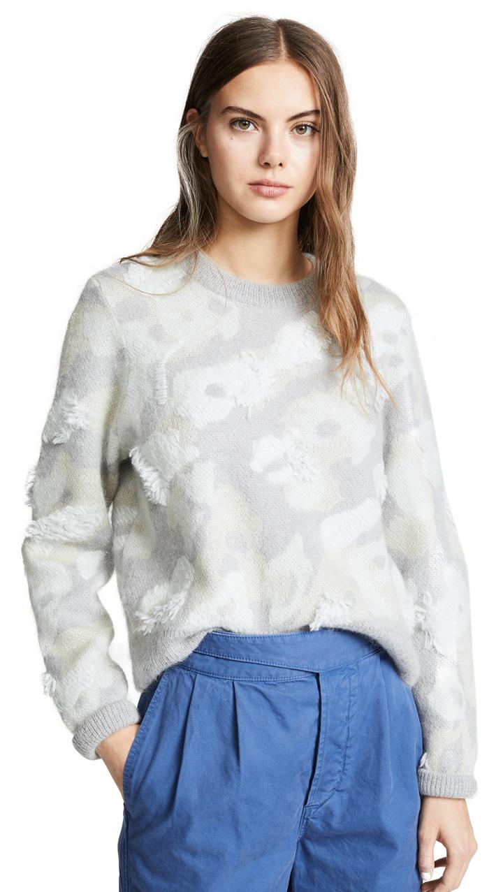 Rag Bone Leopard Embroidered Crew