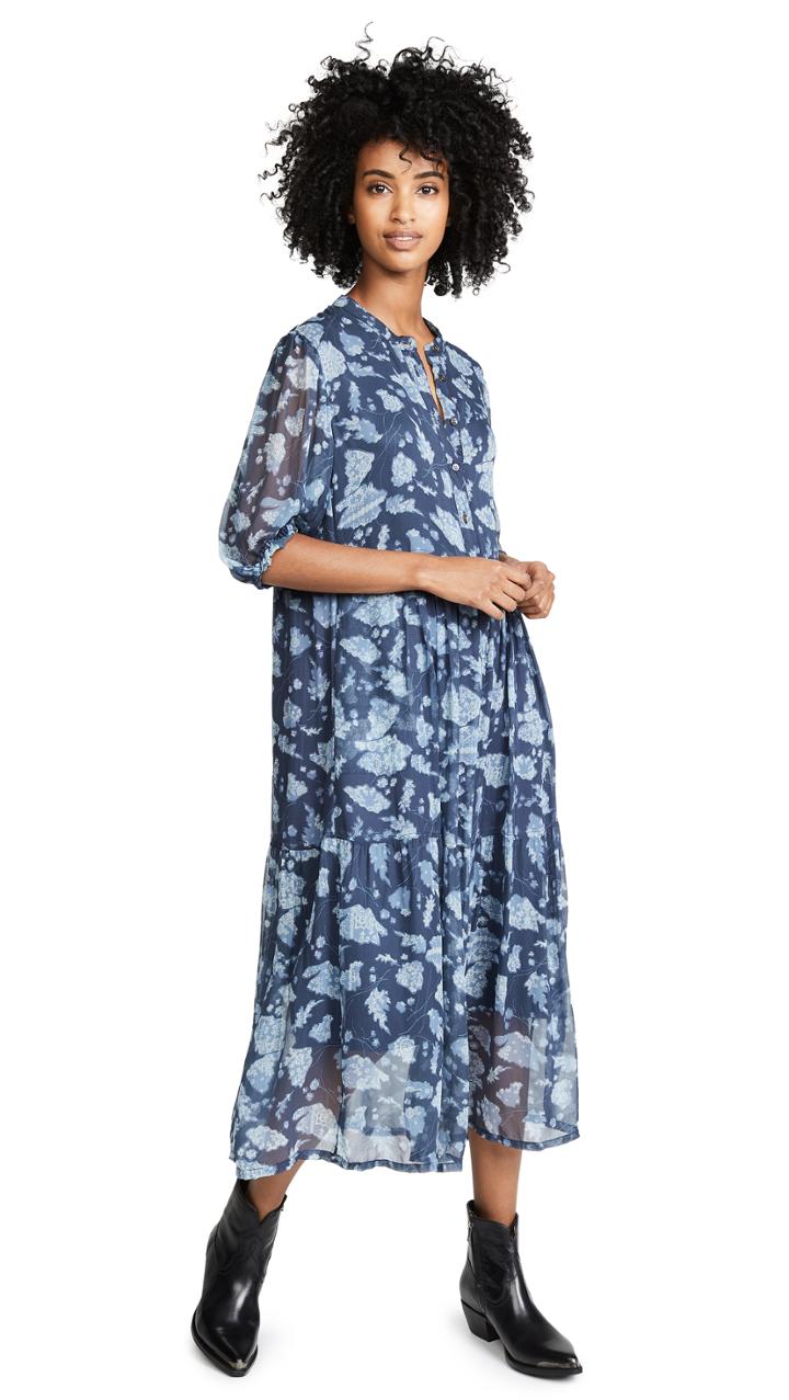 Raquel Allegra Peasant Tiered Dress