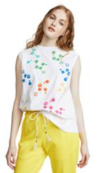 Mira Mikati Mixed Polka Dot Sleeveless Tee