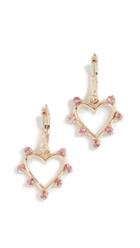Marlo Laz 14k Yellow Gold Mini Open Heart Earrings