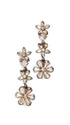 Oscar De La Renta Crystal Star Drop Earrings