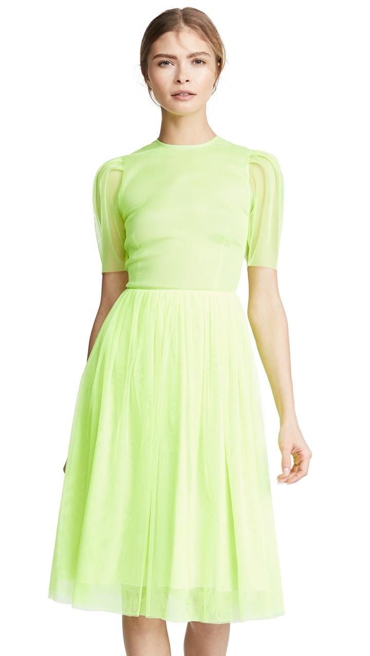 Ewa Herzog Puff Sleeve Midi Dress