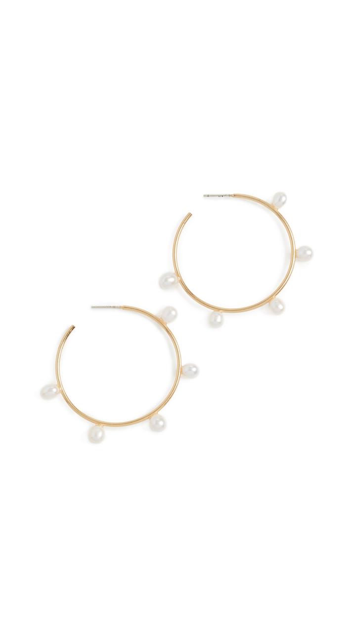 Madewell Dangling Pearl Hoop