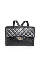 What Goes Around Comes Around Chanel Black 2 55 Jumbo Backpack