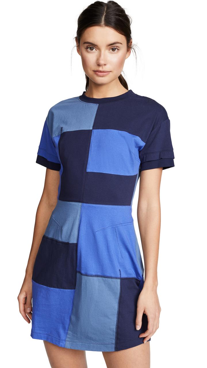 Derek Lam 10 Crosby Patchwork T Shirt Dress