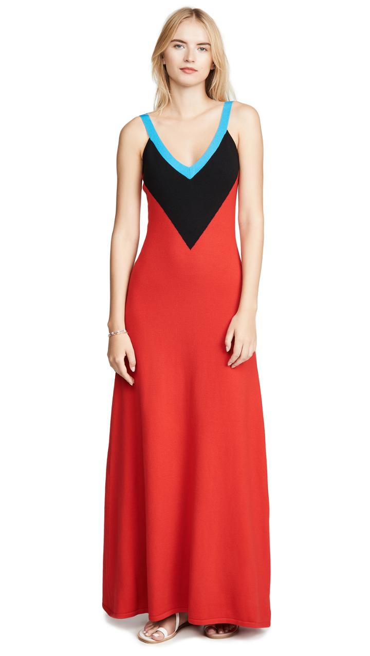 Victor Glemaud Deep V Neck Gown
