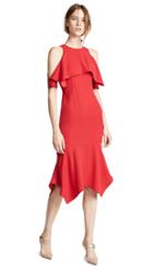 Yigal Azrouel Cold Shoulder Cape Dress