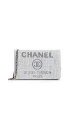 What Goes Around Comes Around Chanel Canvas Deauville Wallet On A Chain
