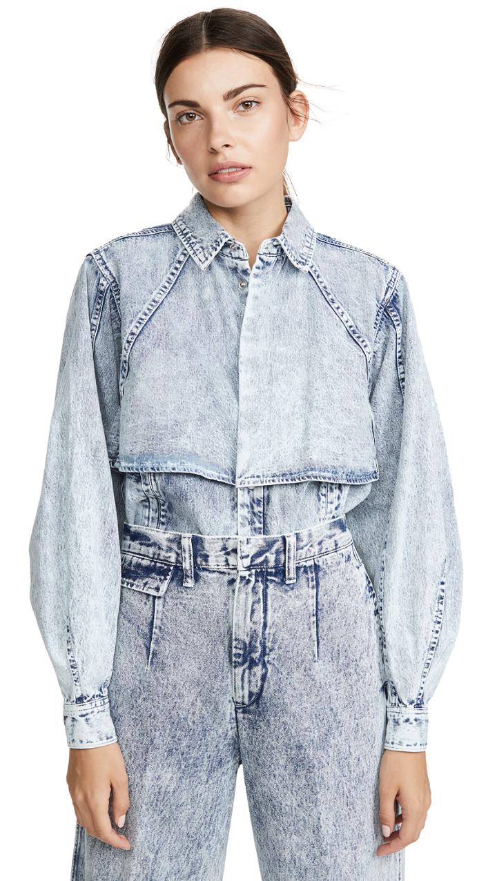 Toga Pulla Bleach Denim Shirt