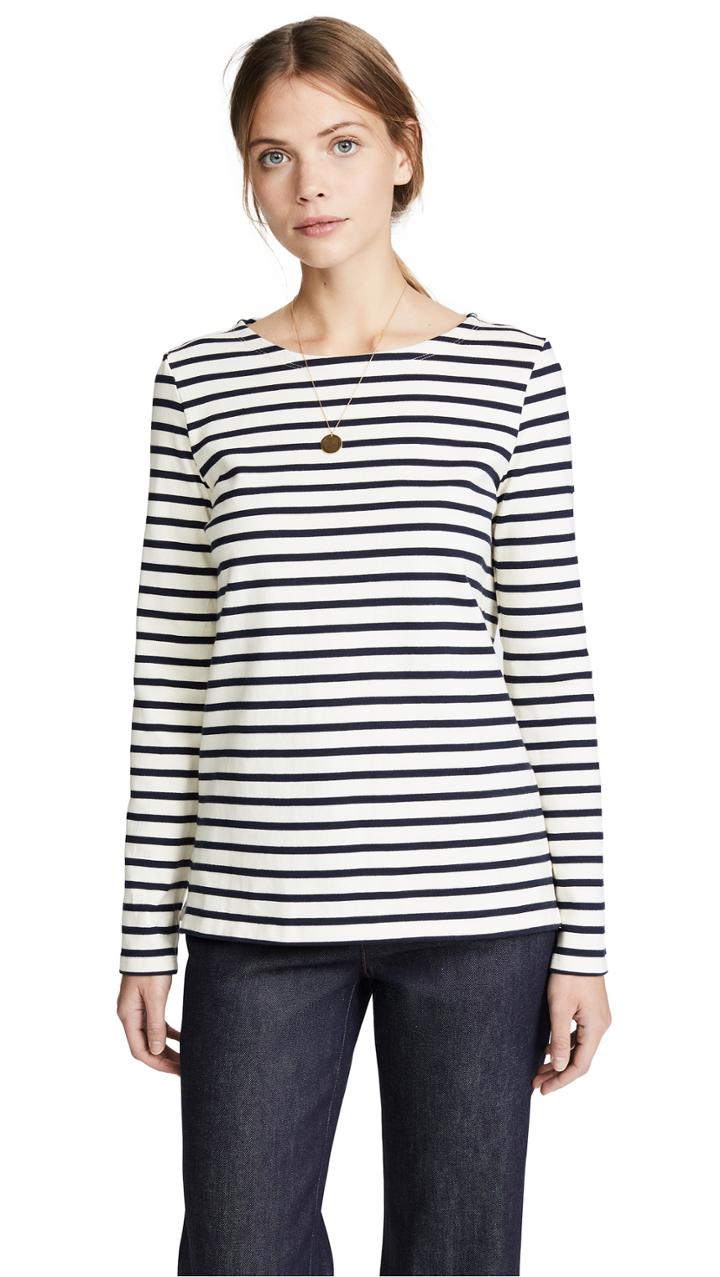 Petit Bateau Leny Long Sleeve Striped Tee