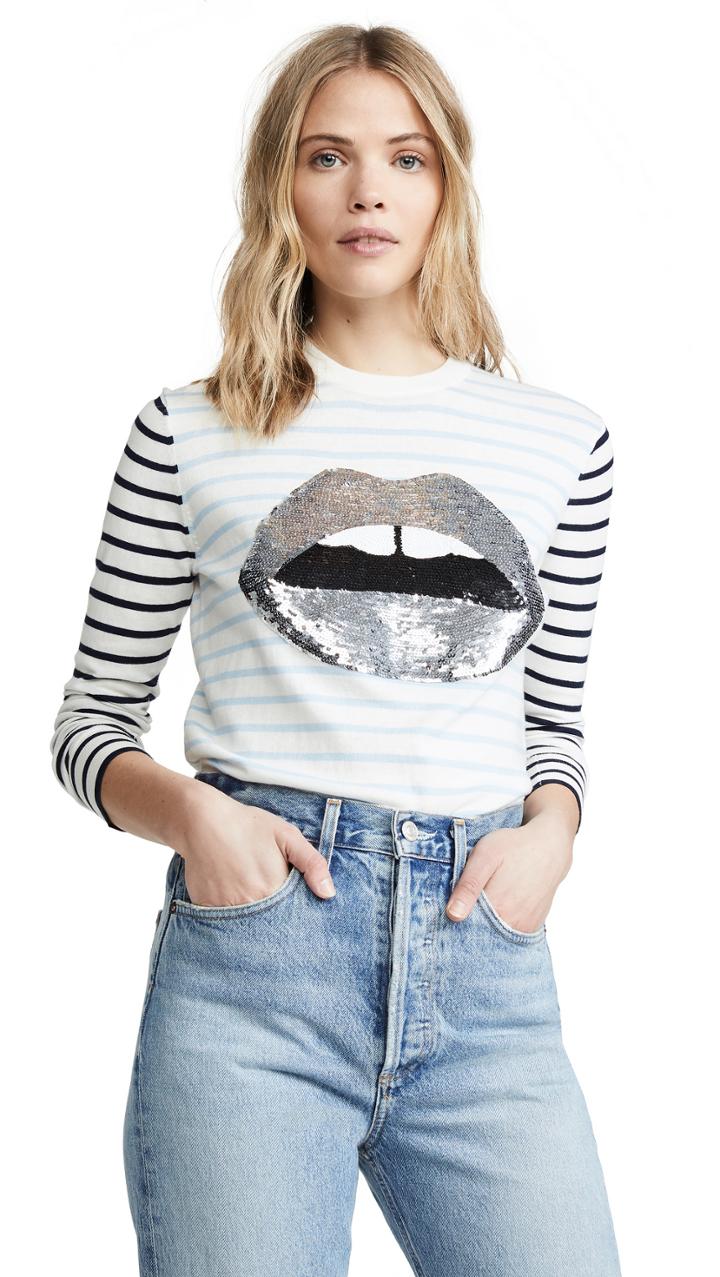 Markus Lupfer Mia Breton Metallic Lip Sweater