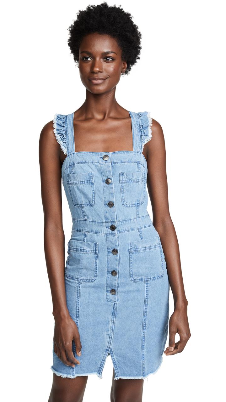 Cupcakes And Cashmere Ladonna Chambray Dress