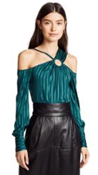 Yigal Azrouel Cold Shoulder Top With Ring