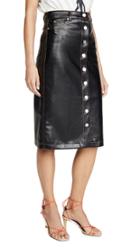 Proenza Schouler Pswl Faux Leather Button Front Midi Skirt