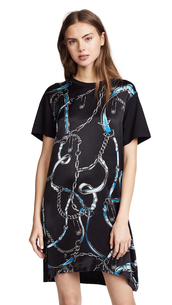 Versus Patterned T Shirt Dress