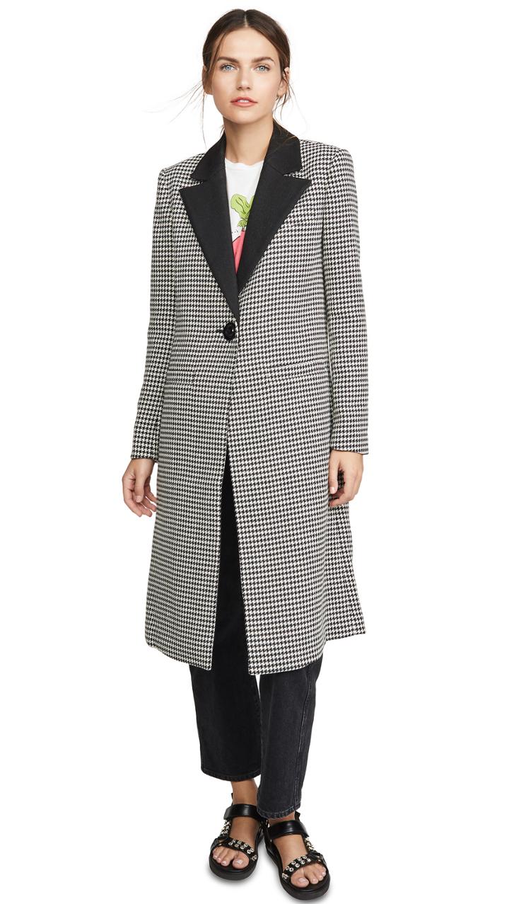 Alice Olivia Sienna Long Blazer Coat