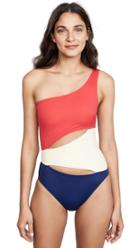 Solid Striped Bailey One Piece Swimsuit