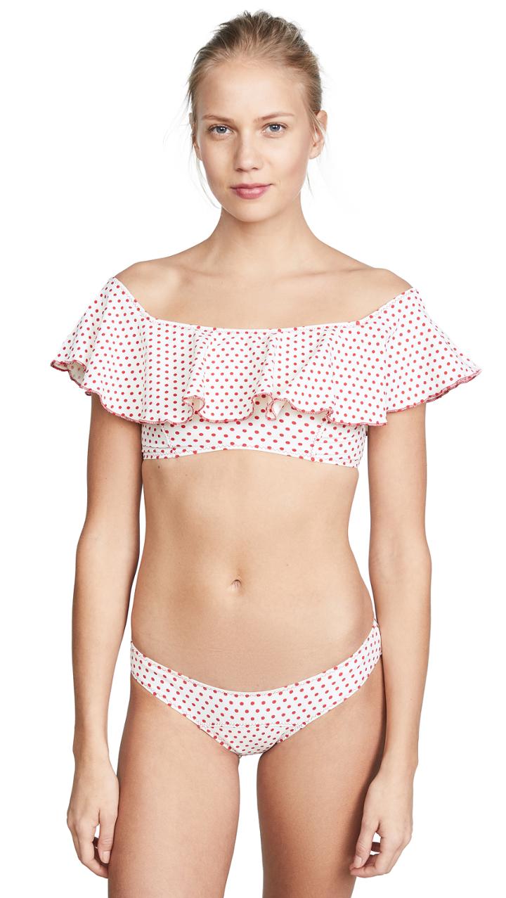 Lisa Marie Fernandez Mira Tomato Bikini Set