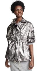 Jason Wu Grey Metallic Foil Drawstring Jacket