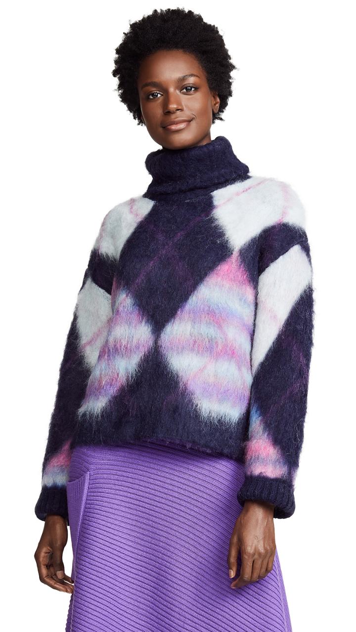 Diane Von Furstenberg Chunky Mohair Turtleneck