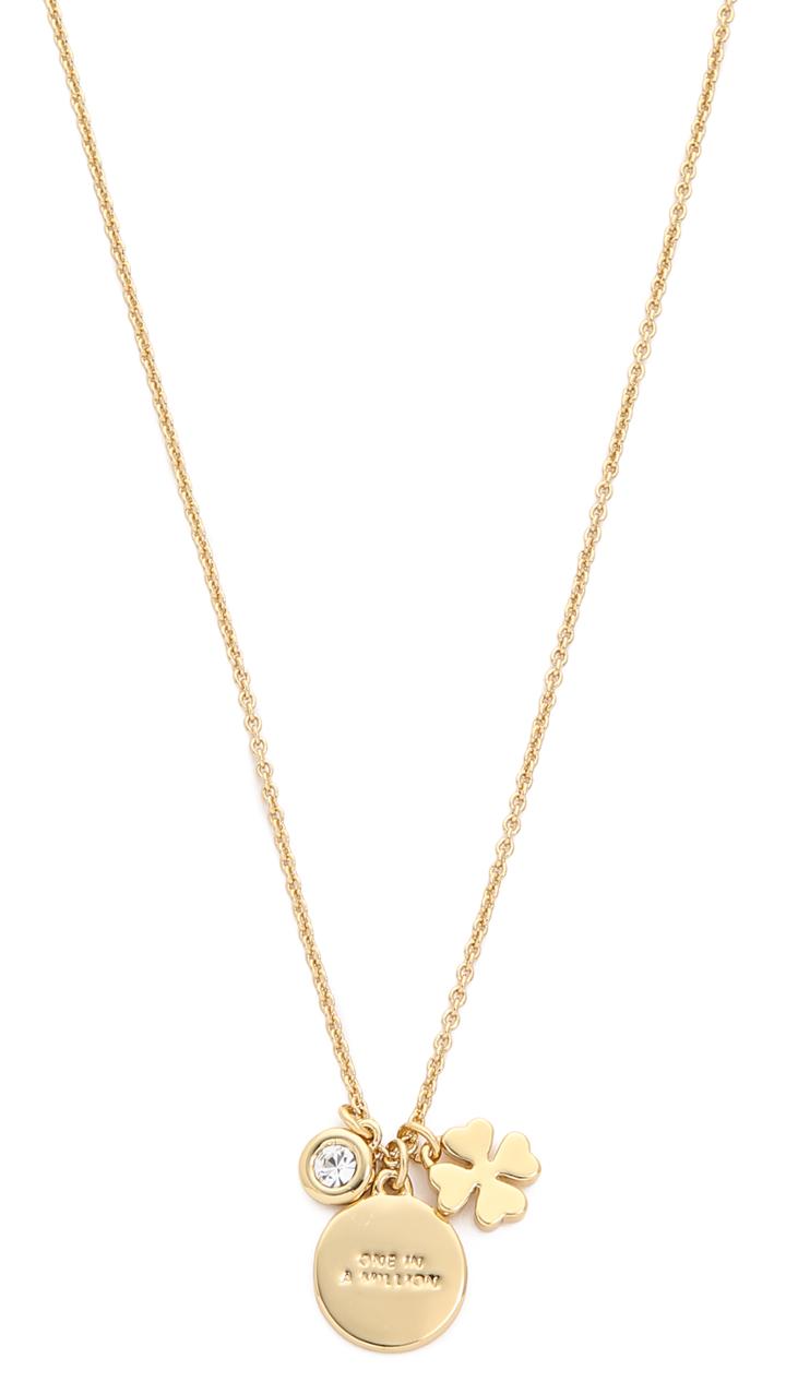Kate Spade New York Clover One In A Million Charm Necklace 