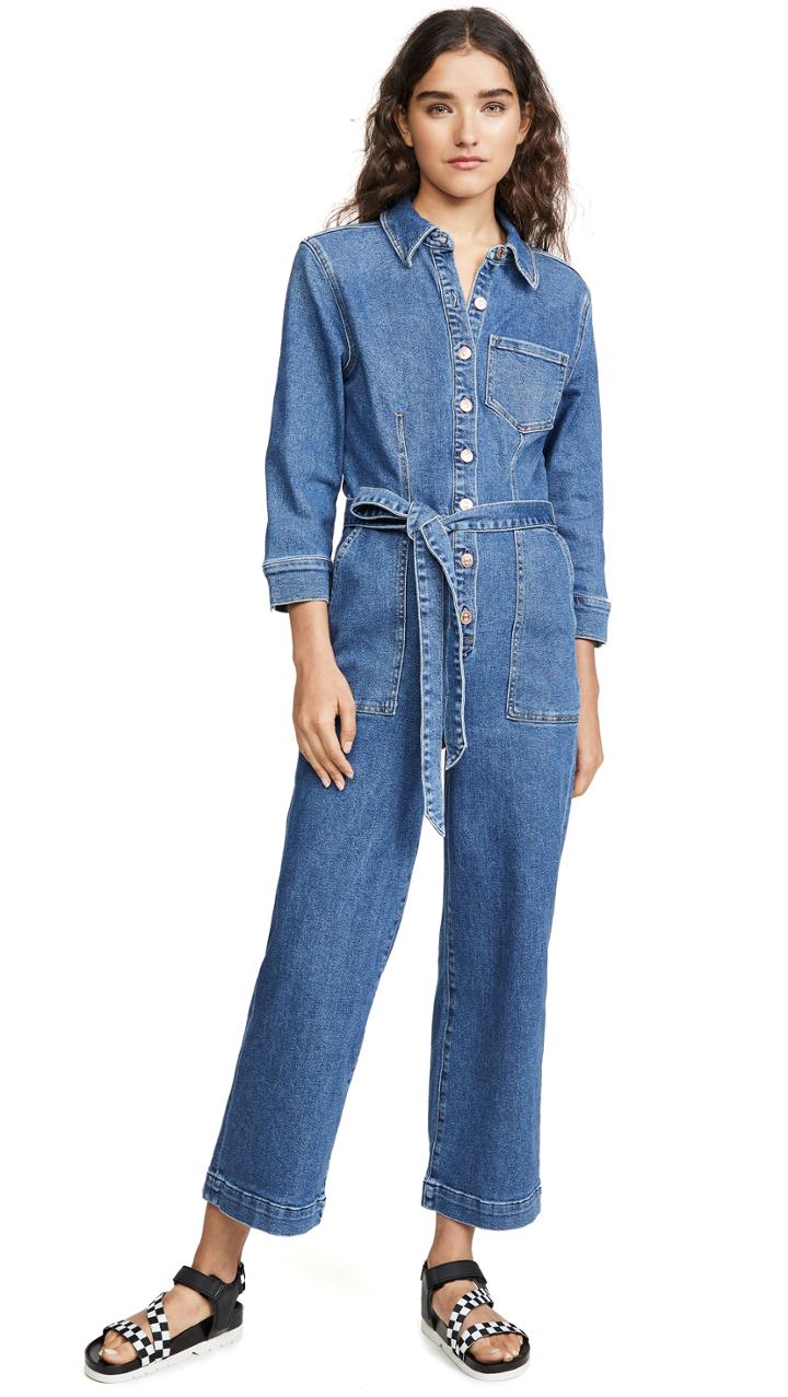 7 For All Mankind Cropped Alexa Playsuit