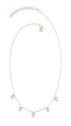Ef Collection 14k Diamond White Topaz Multi Teardrop Necklace