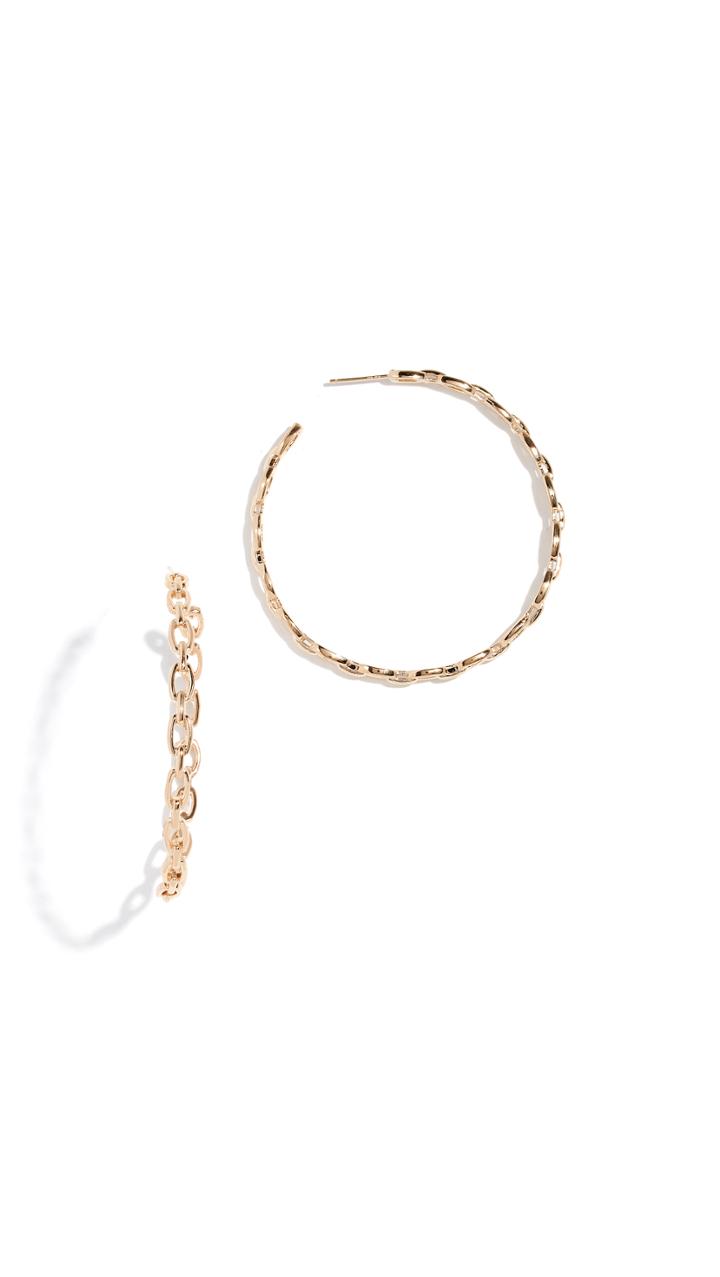 Jennifer Zeuner Jewelry Carmine Medium Hoop Earrings