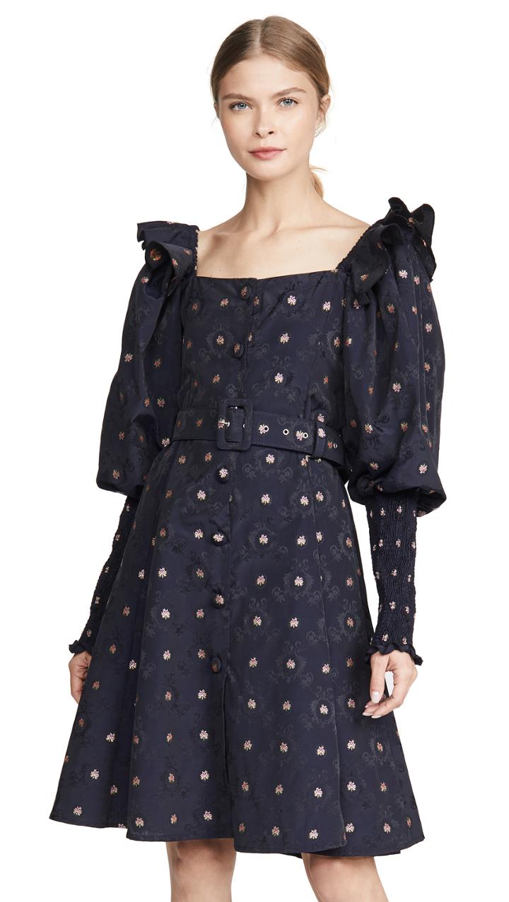 N Duo Dance Through Meadows Puff Sleeve Floral Dress