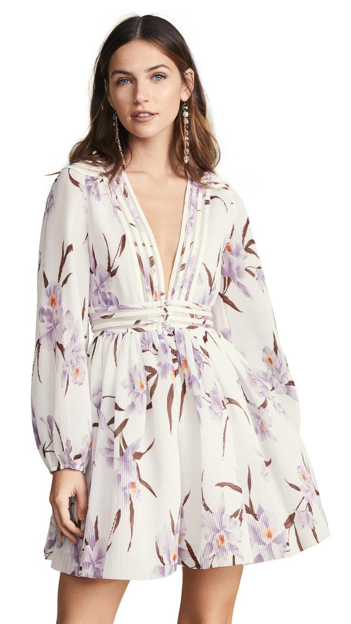 Zimmermann Corsage Plisse Mini Dress