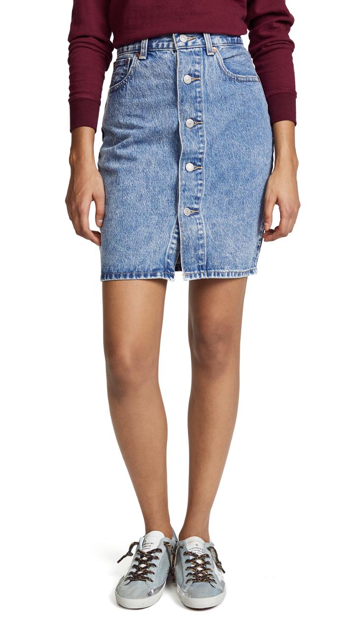 Levi S Button Thru Skirt