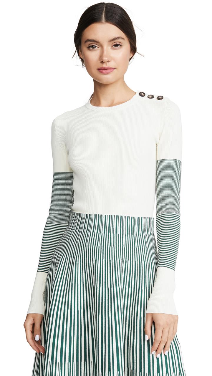 Cedric Charlier Contrast Sleeve Sweater