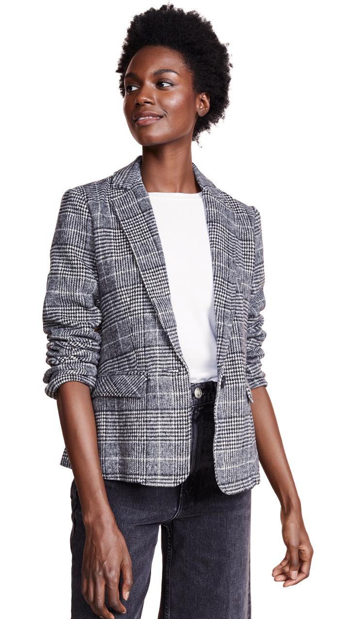 Cupcakes And Cashmere Bela Plaid Blazer