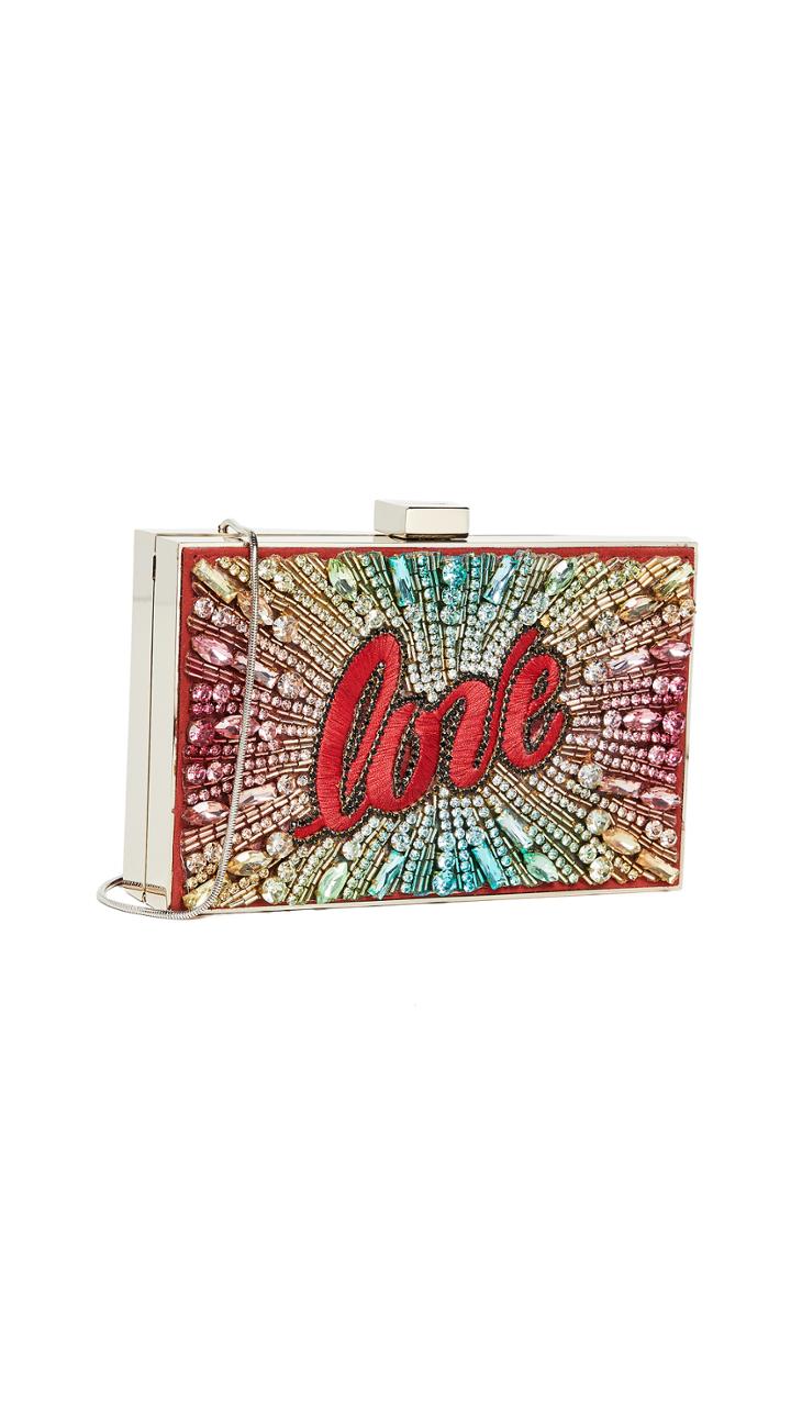 Gedebe Boxy Love Rainbow Clutch