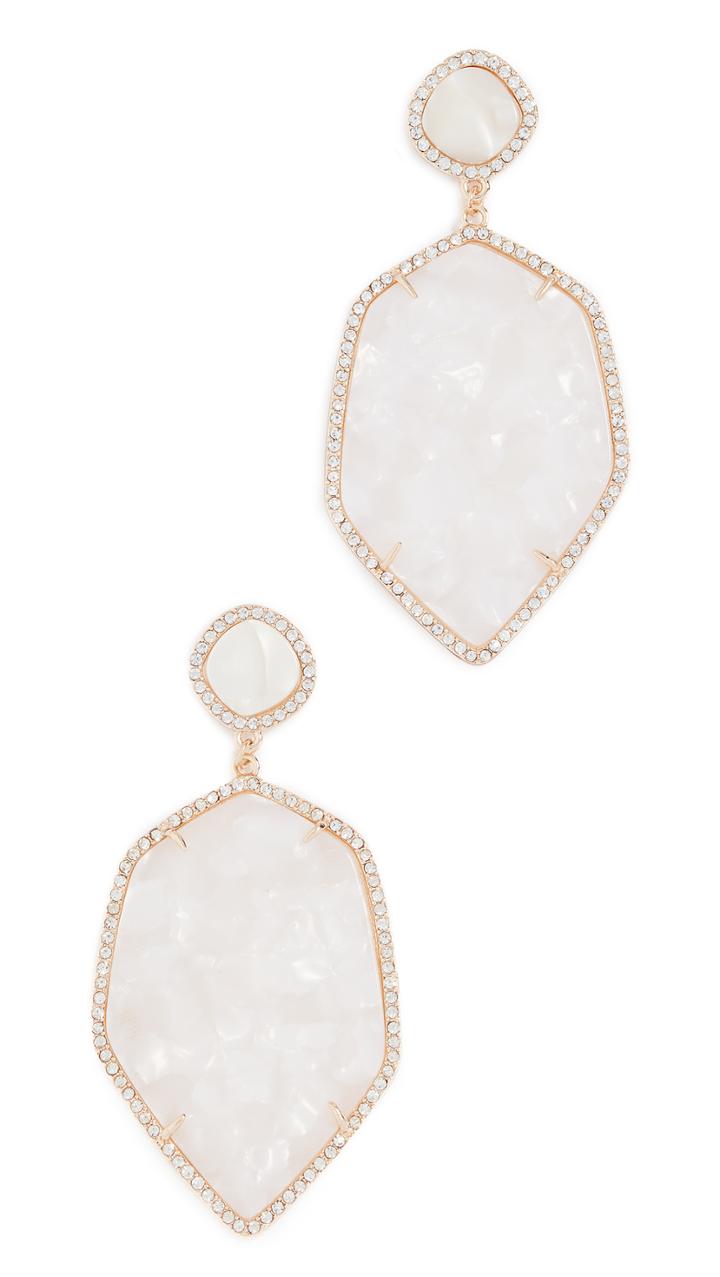 Baublebar Encrusted Acrylics White Stone Earrings