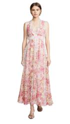 Giambattista Valli V Neck Floral Maxi Dress