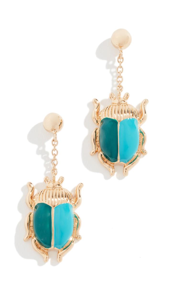 Aurelie Bidermann Elvira Scarab Earrings