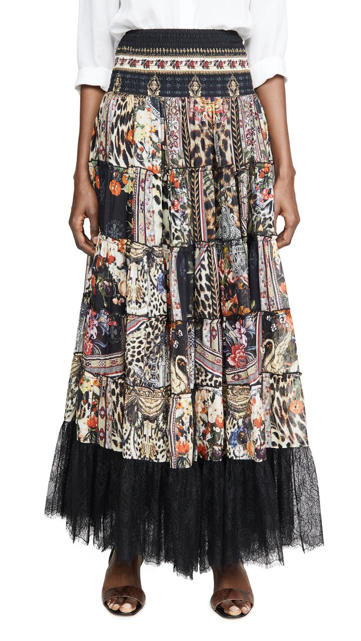 Camilla Sheer Tiered Circle Skirt Dress