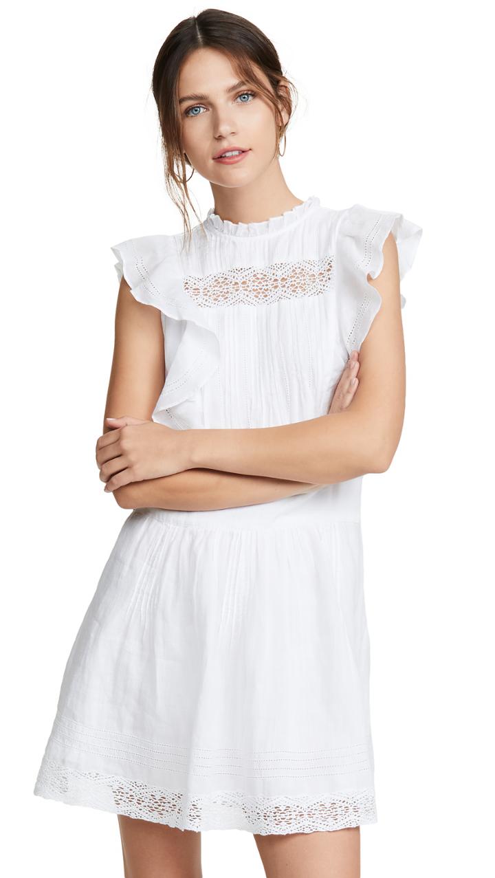 Frame Lace Pintuck Dress