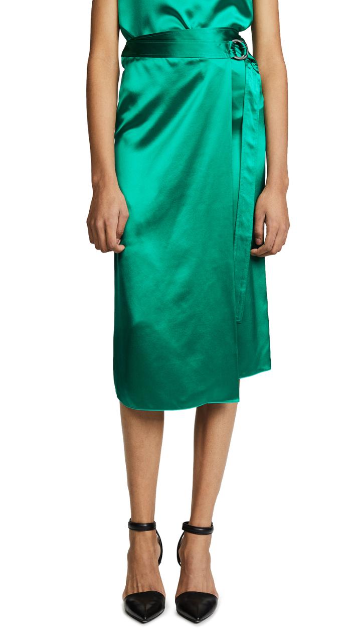 Dion Lee Silk Satin Tie Skirt