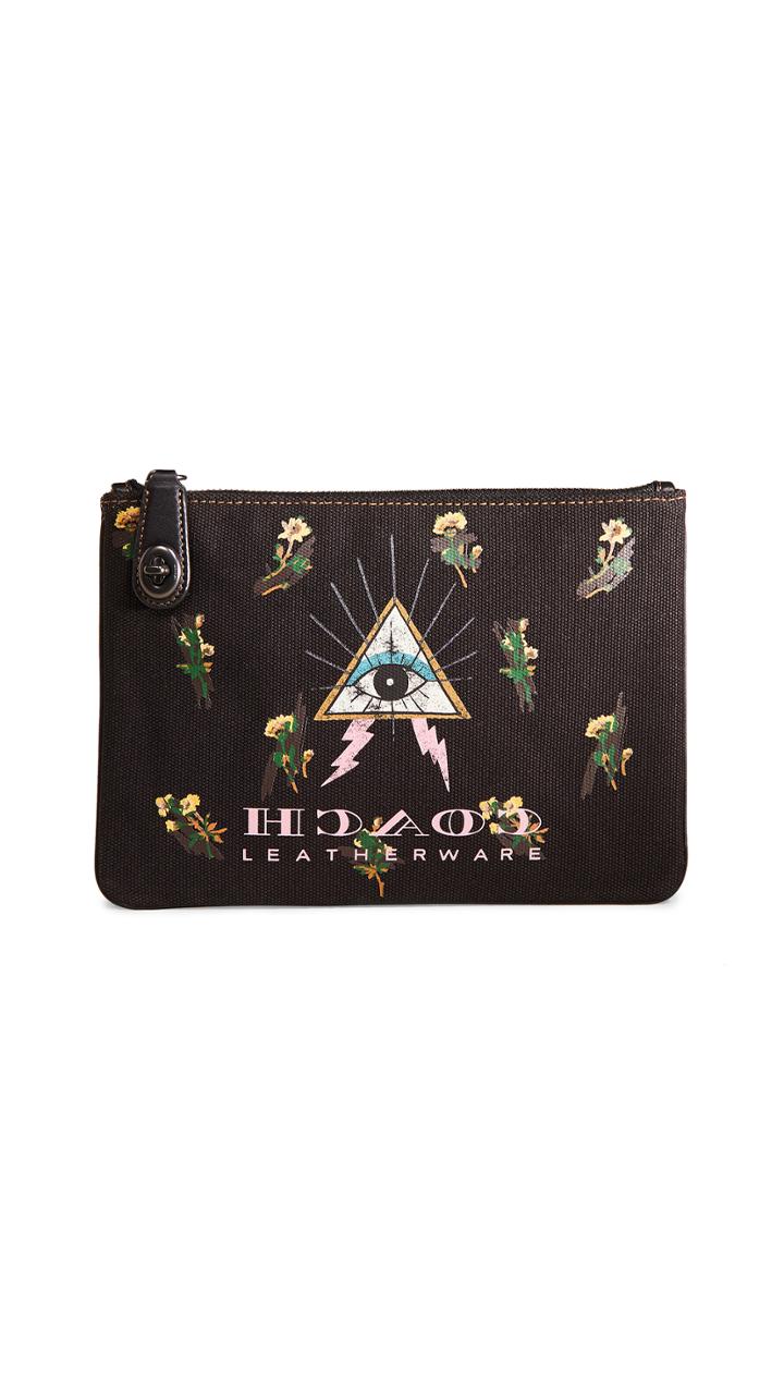 Coach 1941 Pyramid Eye Canvas Turnlock Pouch