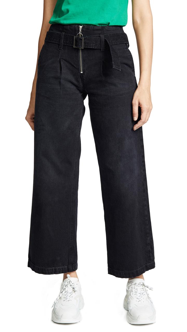 Ei8htdreams Belted Wide Leg Rigid Jeans