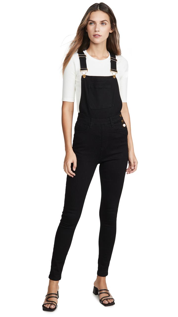 We Wore What High Rise Skinny Overalls