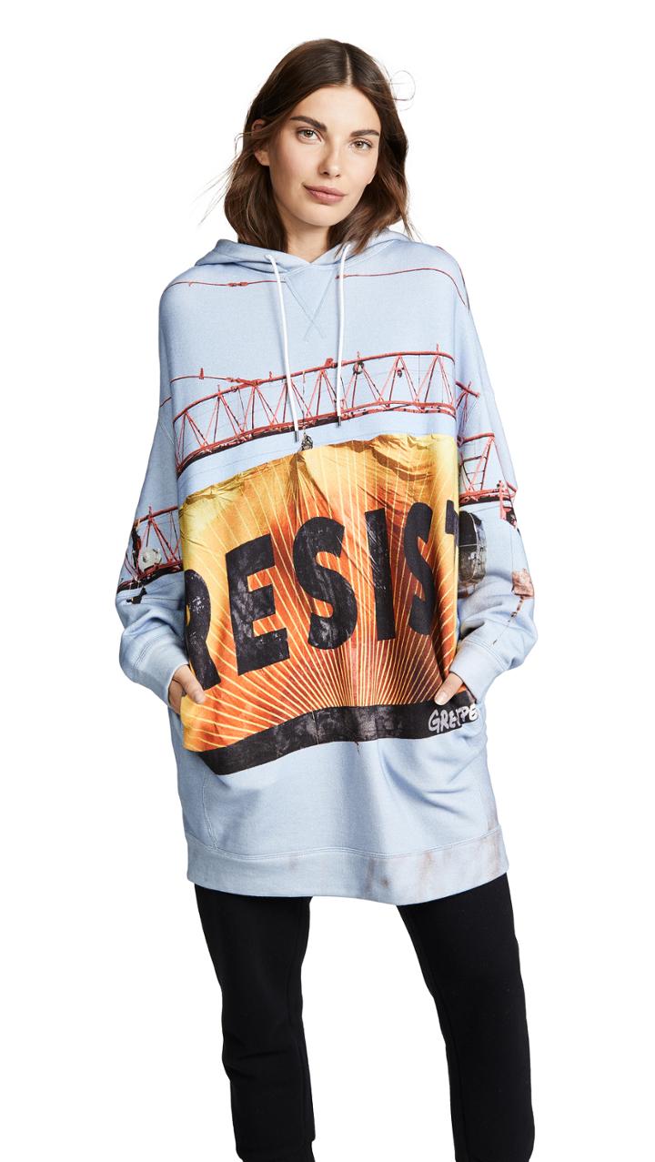 R13 Resist Grunge Hoodie